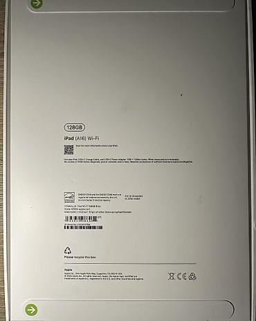 ipad 16gb: Планшет, Apple, память 128 ГБ, 10" - 11", Wi-Fi, Новый, Классический цвет - Синий — 2