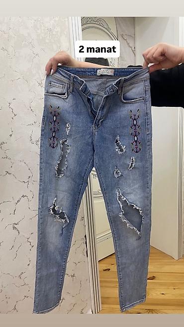 Digər qadın geyimləri: Qadın geyimləri paketi 1) Cins sarafan - Ölçü: S - Ön hissədə cib — 23