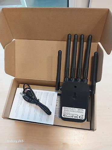wifi cekdirmek: Wi-Fi AP/Repeater – 6 antennali gücləndirici Xüsusiyyətlər: - 2.4 GHz — 3