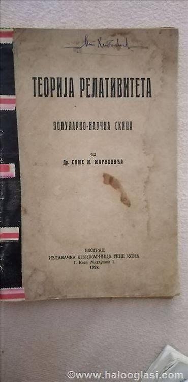 uradi sam: Knjiga:Teorija relativiteta autor:Dr.Sima Markovic,1924.god. 80 str — 1