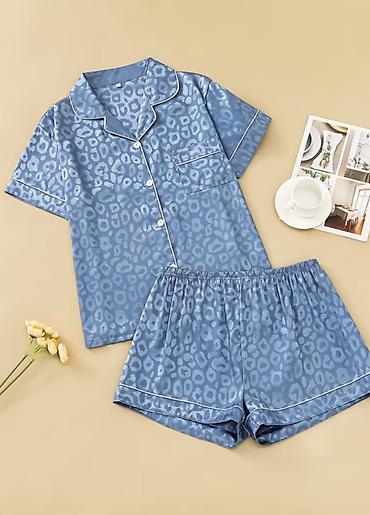 атласные сорочки ночные: Qadınlar üçün atlas pijama dəstləri - Material: yumşaq, parlaq — 4