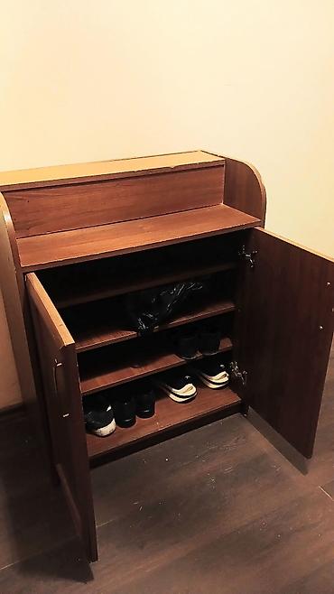Ev üçün mebel: Taxta ayaqqabı dolabı - Material: ağac/laminat örtüklü - Rəng: tünd — 3