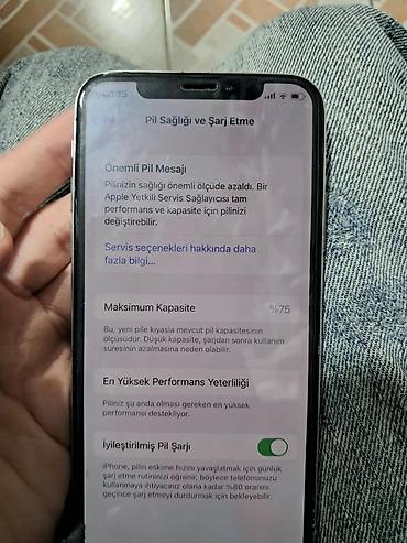 ikinci el iphone 10: IPhone X, 64 GB, Gümüşü, Face ID — 1
