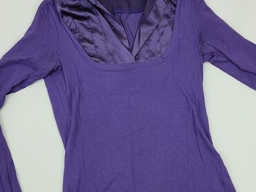 fioletowa bluzki z długim rękawem: Bluzka Damska, Amisu, S, stan - Dobry