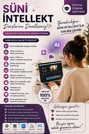Süni İntellekt dərsləri – Sıfırdan peşəkar səviyyəyə! Nə