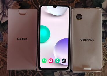 телефоны флай 449: Samsung Galaxy A15, 128 ГБ, цвет - Голубой, Гарантия, Сенсорный, Отпечаток пальца