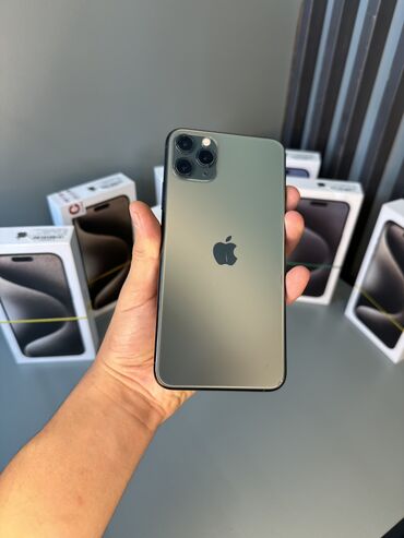 iphone 12 pro max цена бишкек: IPhone 11 Pro Max, Б/у, 256 ГБ, Зеленый, Защитное стекло, Чехол, В рассрочку, 100 %