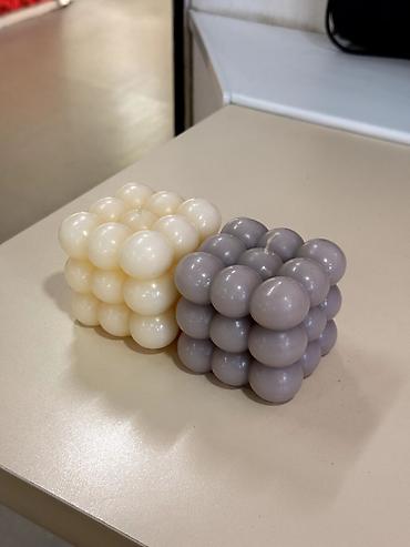 Декор и интерьер: Ароматные свечи Bubble Cube - Фигура: куб из круглых «пузырьков» — — 1