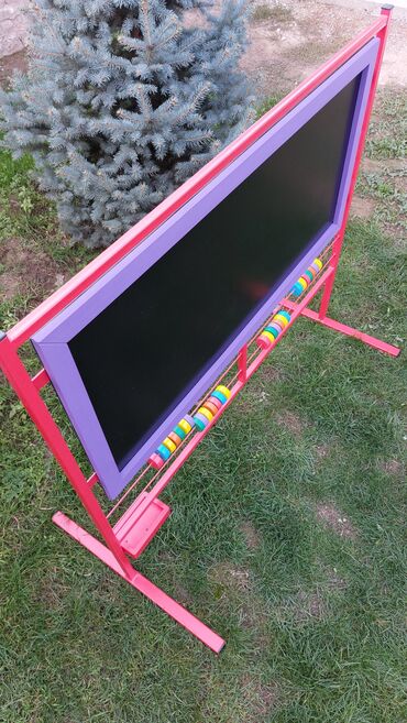 Игрушки: Доска меловая + Счёты! Доска двусторонняя!!! Для Детского садика! — 9