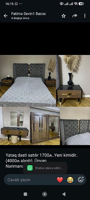 Yataq dəsti satılır 1700₼. Yeni kimidir. (4000₼ alınıb). Ünvan lalafo.az -da Yataq dəsti satılır 1700₼. Yeni kimidir. (4000₼ alınıb). Ünvan