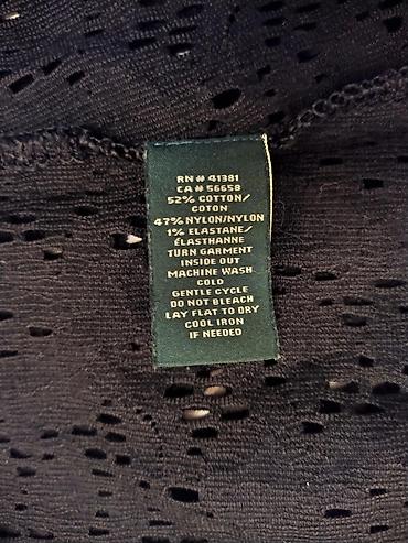 Majice kratkih rukava: RALPH LAUREN Crna Čipkana Bluza/Majica - L (Original). Prekrasna — 14