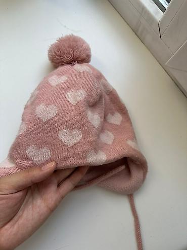 пилотка для детей: Шапка, Ушанка, Трикотаж, Зима, С помпоном — 1