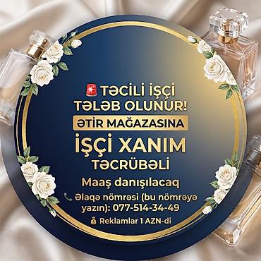 Satış məsləhətçisi tələb olunur, Yalnız qadınlar üçün lalafo.az -da Satış məsləhətçisi tələb olunur, Yalnız qadınlar üçün
