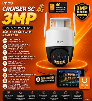4G kamera imou Cruiser SC 3MP 4G IPC-K7FP-3HOTE-EU Ev, ofis, mağaza at lalafo.az 4G kamera imou Cruiser SC 3MP 4G IPC-K7FP-3HOTE-EU Ev, ofis, mağaza
