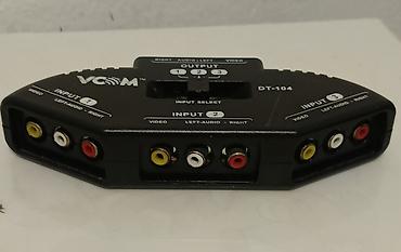 televizo: VCOM DT-104 – 3x1 RCA Audio/Video Keçirici Məhsul təsviri: - 3 giriş — 2
