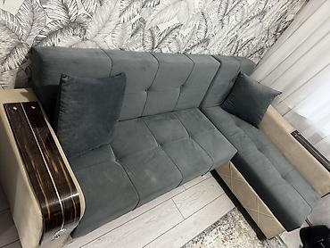 Divanlar: Künc divan, İşlənmiş, Açılan, Bazalı, Vеlur parça, Çatdırılma yoxdur — 2