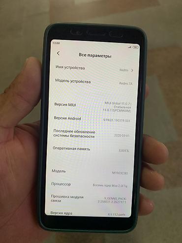 Уюлдук телефондор жана аксессуарлар: Redmi, Redmi 7A, Колдонулган, 32 ГБ, түсү - Кара — 6
