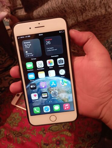 Apple iPhone: IPhone 8 Plus, Б/у, 64 ГБ, Золотой, Защитное стекло, Чехол, 100 %