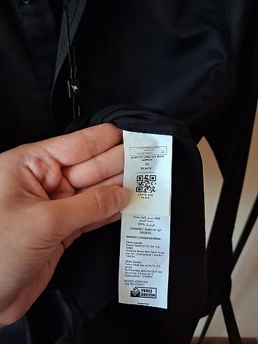 pull and bear: Köynək, Tudors, XS, rəng - Qara — 6