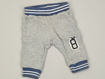 szare bawełniane legginsy: Sweatpants, 0-3 months, condition - Good