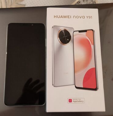 islenmis iphone 11 qiymeti: Huawei nova Y91, 128 ГБ, цвет - Серебристый, Отпечаток пальца, Две SIM карты, Face ID