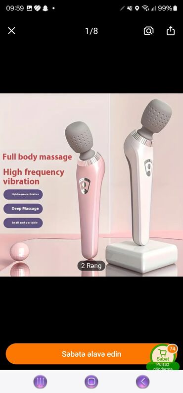 Şəxsi qulluq: Masajor, Vibro masajor, Bədən üçün