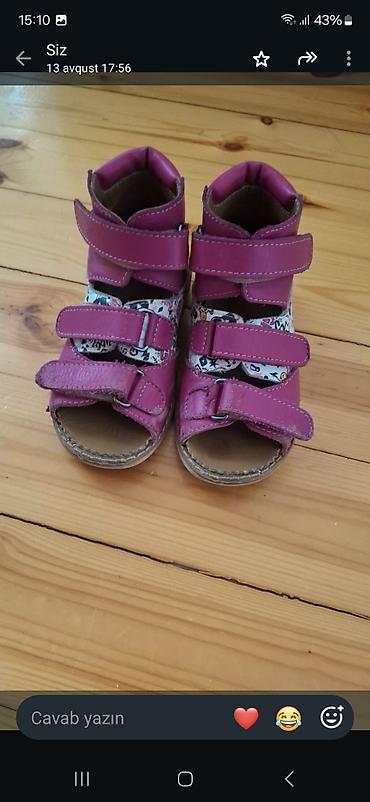 uşaq baş ortuyu: Uşaq ortopedik sandal modeli - Rəng: çəhrayı (ağ naxışlı aralıqlar) - — 1