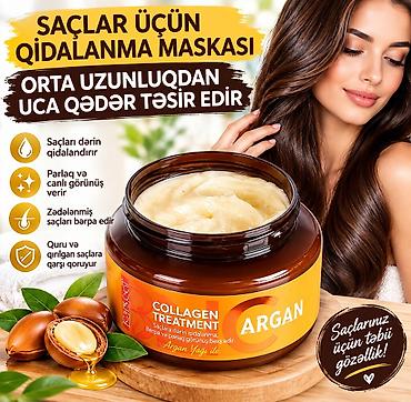 aminol yağ: Saç maskası Arqan yağı Quru və qırılan saçlar üçün — 2