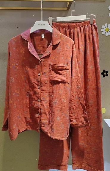 Пижамы: Пижама, Шелк, Для невесты, На пуговицах, Парный набор, L, M, 2XL — 8