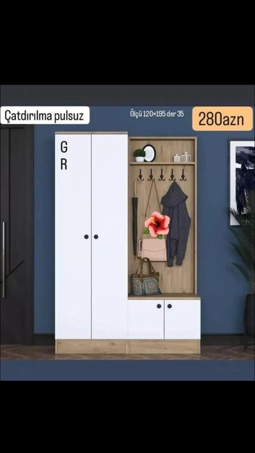 аккумуляторный пылесос для дома: Шкаф в прихожей, Новый, 2 двери, Распашной, Прямой шкаф, Азербайджан