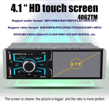 Audio oprema za auto: Auto radio MP5 1DIN multimedia 4,1 inc 2x USB Mirror LInk PERVOI — 3