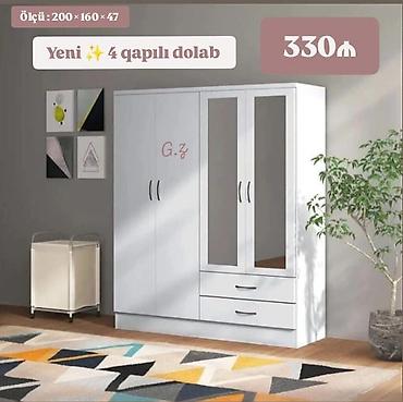 kapi: Yeni 4 qapılı dolab Ölçü: 200 × 160 × 47 sm Qiymət: 330 ₼ - Klassik — 1