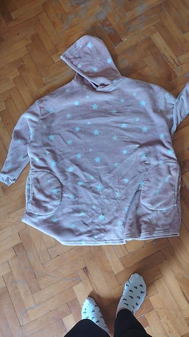 cupavi dzemperi: Oversize dukser/ćebe s kapuljačom za kuću - Materijal: mekana — 1