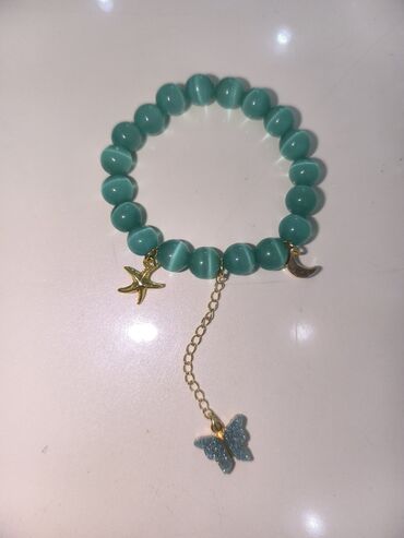 Bilərziklər: Məhsul: Əl işi daş muncuqlu elastik bilərziklər dəsti Təsvir: - Bir — 11