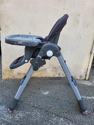 Yemək masaları, oturacaqları: Uşaq yemək stulu - Markalanma: Baby One loqolu model - Rəng: boz — 1