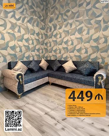 Диваны: Künc Divan – Kod: 5311 - Ölçülər: 280 × 200 sm - Mexanizm: Açılan — 1
