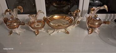 Boşqablar: Boşqablar, 4 ədədli dəst, rəng - Qızılı, İtaliya — 5