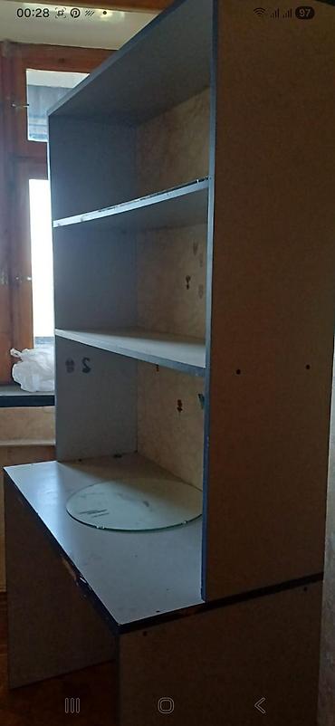 горка для посуды: Mətbəx üçün modul şkaf-bufet - Material: laminatlı DSP - Rəng: boz — 2