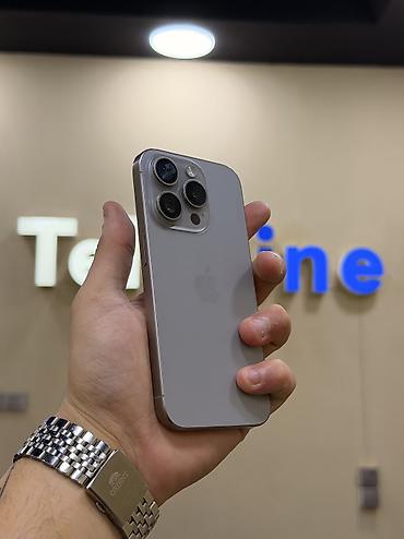 IPhone 15 Pro, 256 GB, Natural Titanium, Zəmanət, Kredit, Simsiz şarj