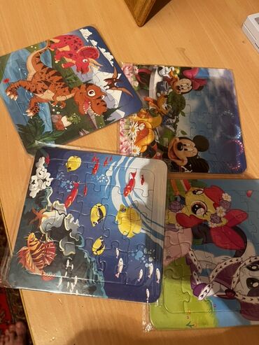 Oyuncaqlar: Uşaq üçün rəngarəng pazl dəsti 4 ədədi cəmi 15 azn endirim olunacaq 😊 — 1