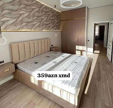 asm mebel: Mebel dəsti – yumşaq başlıqlı iki nəfərlik çarpayı, 2 ədəd asma tumbi — 1