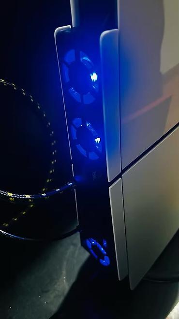 ucuz soyuducu: PS5 Slim üçün yan soyuducu modul – LED işıqlı, 3 ədəd mini turbofan — 3