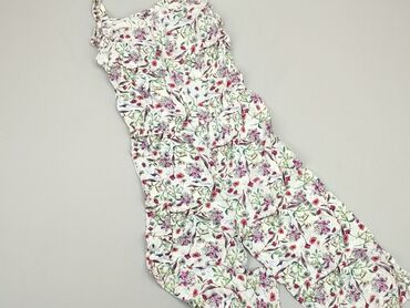 bluzka w kwiaty z bufiastymi rękawami: Комбінезон 11 р., 140-146 см, стан - Ідеальний