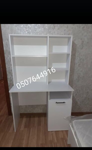 Sifarişlə yazı masaları: Düz masa, Stulsuz, Polkalı, Siyirməli, Azərbaycan, Mat laminat — 4