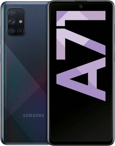 telefonlar 32 s: Samsung Galaxy A71, 128 GB, rəng - Göy, Barmaq izi