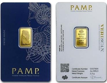 qizil onluq: PAMP Suisse qızıl külçəsi – Lady Fortuna dizaynı - Marka: PAMP Suisse — 1