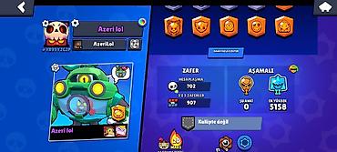 balaca hovuzlar: Brawl Stars hesabı – “Azeri lol” - Kupa yolu: 12,644 (ən yüksək — 1