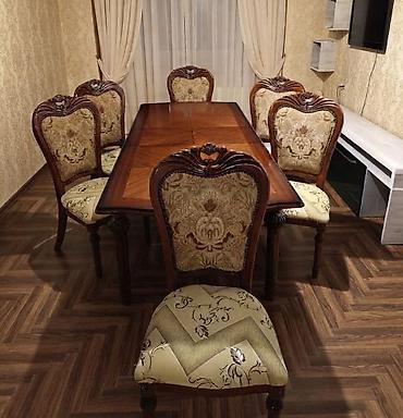 Qonaq otağı üçün, İşlənmiş, Açılan, Dördbucaq masa, 6 stul lalafo.az -da Qonaq otağı üçün, İşlənmiş, Açılan, Dördbucaq masa, 6 stul