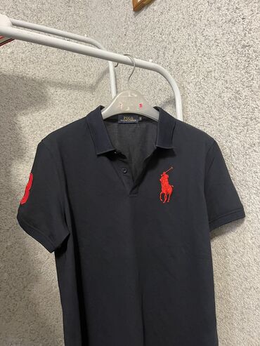 дублёнки в бишкеке: Эркектердин футболкасы, M, Polo Ralph Lauren, Колдонулган, түсү - Көк, Өзү алып кетүү, Акысыз жеткирүү