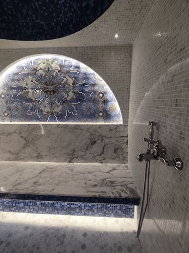 Укладка плитки: Гидроизоляционные работы, Подготовка стен для грунтовки, Подготовка стен для укладки | Зеркальная плитка, Керамическая плитка, Керамогранитая плитка | Диагональная укладка, Раскладка в разбежку, Раскладка ковром Больше 6 лет опыта — 6